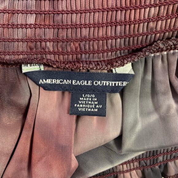 AE Outfitters Y2K Top Women's Large Off-Shoulder Watercolor Rock Concert Velvet - Picture 4 of 7